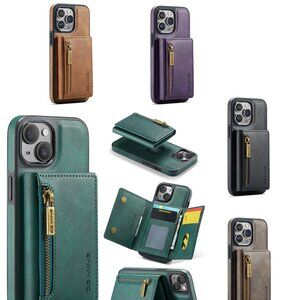 DG.MING M5 Series Magnetic 2-in-1 Wallet Leather Phone Case For iPhone 13 ProMax